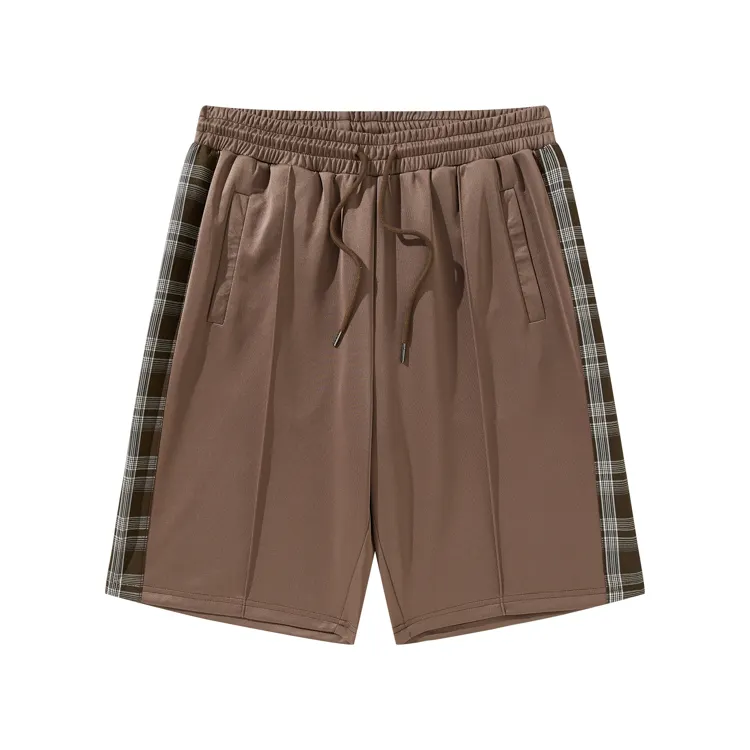 Groothandel Polyester Zomershorts Heren Hoge Taille Cargo Shorts Met Touwtjes En Zijband