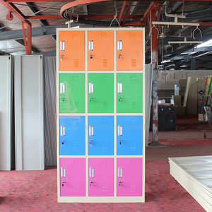 Armario de Acero Inoxidable para la Industria Alimentaria, Desmontable, de 4 Niveles, Gabinete Metálico Personalizado con 12 Puertas - Product Image 2