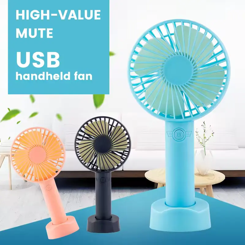 Nieuwe Groothandel Bulk Custom Elektrische Batterij Aangedreven Mini Kleine Handheld Fans Usb Oplaadbare Draagbare Handheld Mini Fan