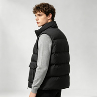 Gilet matelassé YINBO personnalisé à col montant pour homme – Décontracté, respirant, léger, chaud, pour l'hiver et les activités de plein air