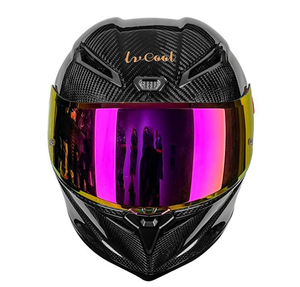 Wholesale New High Quality Genuine Carbon Fiber Full Face Motorcycle Helmet Dual Visor DOT Approved Safety Riding - Product Image 6