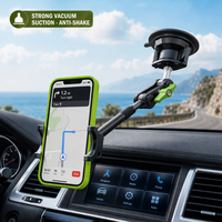 Support de téléphone de voiture à ventouse, rotation à 360°, en alliage d'aluminium, fixation par aspiration sur pare-brise, support de téléphone portable pour tous les smartphones