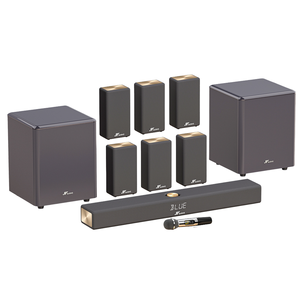 Sistema Audio <span class=keywords><strong>Surround</strong></span> JY AUDIO da 7.2 Pollici in Alluminio con Subwoofer <span class=keywords><strong>Wireless</strong></span> per Home Theater, Compatibile con Smart TV, Potenza di Picco 620W - Product Image 1