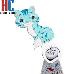 Ouvre-bouteille en forme de chat personnalisé en usine 20 ans Ouvre-bouteille de bière Ouvre-bouteille de dureté en alliage de zinc animal créatif - Product Image 2