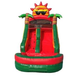 Structure gonflable pour tout-petits avec petit toboggan aquatique, toboggan aquatique gonflable commercial avec <span class=keywords><strong>piscine</strong></span>, toboggan tropical pour les fêtes d'enfants, <span class=keywords><strong>location</strong></span> - Product Image 4