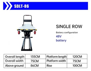 Chariot électrique portable à quatre roues, ciseaux hydrauliques de levage, chariot à plateau pour la manutention à bord, utilisation sur la plage, OEM personnalisable - Product Image 6