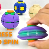 Version améliorée et toute nouvelle du jouet d'impression 3D : Gyroscope rotatif pour doigts et balle rotative, jouet éducatif imprimé en 3D