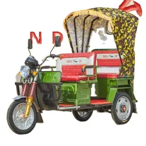 Sandi Popular Model 800W Lead Acid Battery Loading Capacity 6 Passenger Rickshaw 3 Wheel Electric Tricycle