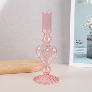 <span class=keywords><strong>Portacandele</strong></span> <span class=keywords><strong>in</strong></span> <span class=keywords><strong>Vetro</strong></span> a Forma di Cuore Stile Nordico di Lusso per Decorazione d'Interni - Product Image 6