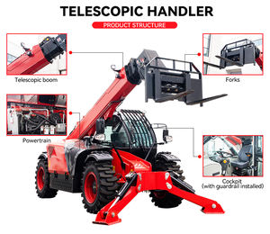 चीन टेलीहैंडलर 4x4 ड्राइविंग उछाल 7 मीटर ऊंचाई 3.5 टन फोर्कलिफ्ट टेलीस्कोपिक - Product Image 4