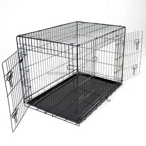 Usine en gros de haute qualité plusieurs tailles <span class=keywords><strong>Cage</strong></span> pour chien en métal grand espace pliable Transport pliable respirant push-up - Product Image 6