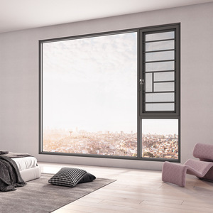 Aluminum Alloy Casement <strong>Window</strong> Sound Heat <strong>Insulation</strong> Triple Insulated Glass Magnetic Nylon Insect Screen Postmodern Design Home - Product Image 1