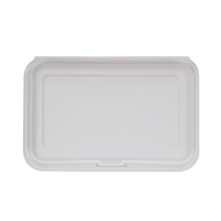 Emballage biodégradable Emballage de pulpe jetable à 2 compartiments pour boîte à lunch jetable de bagasse de canne à sucre alimentaire
