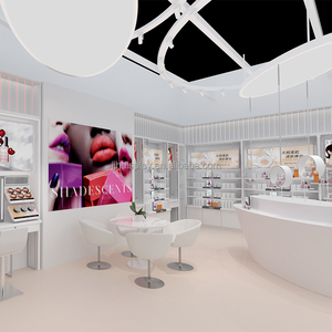 Jjh nhà máy ban đầu tùy chỉnh màn hình kim loại mỹ phẩm là viết tắt của kệ siêu thị trắng và khu vực trưng bày cửa hàng tạp hóa - Product Image 3