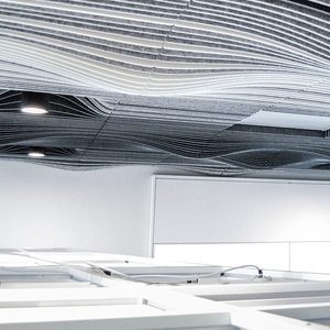 Paneles acústicos de poliéster con deflector Kuswall ecológico económico para edificios comerciales - Product Image 2