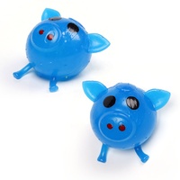 Jouet de balle anti-stress transparent en TPR rond de haute qualité, singe, cochon
