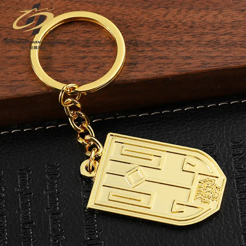 Hot Gold Die Casting Chaveiro Personalisado Carta Design Liga de zinco Ferro Metal Chaveiro Atacado Logotipo Personalizado Keychain