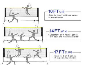 Filet de tennis de badminton en nylon portable avec logo personnalisé - Product Image 4