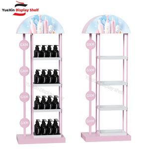 Support d'affichage de bannière publicitaire pour magasin de détail en fer personnalisé, présentoir rotatif multi-faces, étagères d'affichage pour supermarché - Product Image 4