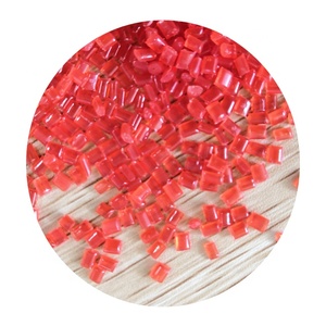 Màu đỏ trong suốt PC màu nhựa nguyên liệu viên FR v0 V2 chống vàng hạt PC - Product Image 3