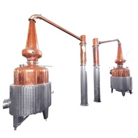 Equipo de Destilación Automática Comercial con Cobre y Acero Inoxidable para Fábrica de Licores Artesanales de Alta Productividad