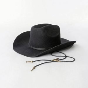 Wholesale 2024 Autumn Winter New Arrival Trendy Fashion Sombrero Fedoras Women Men Vintage 100% Wool Felt Western Cowboy Hat - Product Image 3
