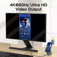 Câble USB-C USB3.2 Gen 2 en PVC avec boîtier ABS, 3 pieds, 4K UHD, 20 Gbps, 100 W PD, charge rapide, type C, pour ordinateur portable Thunderbolt 3, Macbook