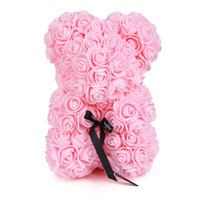 OEM Rose Ours Rose à Mère Ours Artificiel Rose Bête Cadeau Saint Valentin Fête des Mères