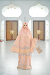 Robe de prière imprimée / Mukena / Telekung, couleur et motif personnalisés - Product Image 6