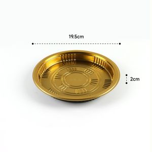 صينية سوشي بلاستيكية مستديرة للاستخدام مرة واحدة بغطاء شفاف، مناسبة للأطعمة، للتعبئة والتغليف في خدمات تقديم الطعام العالمية ومحلات السوشي - Product Image 3