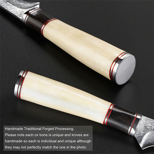 Handmade 6.4 inch Damascus thép nhà bếp boning dao với Lạc Đà xương xử lý Nghề Nghiệp FILET dao - Product Image 6