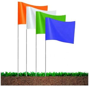 Bandera de Seguridad Personalizada de PVC para Exteriores, Tamaño 4*5 Pulgadas, con Logotipo Personalizado en Fibra de Vidrio, para Jardín Pequeño, Advertencia, Topografía, Césped - Product Image 2