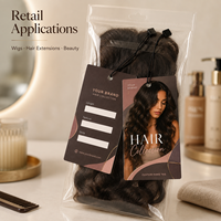 Étiquettes suspendues personnalisées pour extensions de cheveux, impression couleur sur papier épais avec cordon pour l'emballage de marques d'extensions de cheveux et de perruques