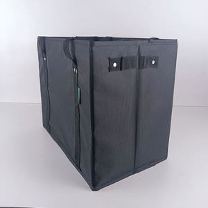 Sacs d'épicerie réutilisables, sacs de courses réutilisables résistants, grands sacs fourre-tout recyclés, pliables avec longues poignées et fond rigide - Product Image 2