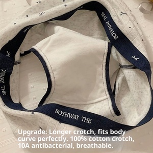 Sous-vêtements pour femmes en coton pur sans couture, style collège, culottes triangulaires mignonnes à l'effigie d'un <span class=keywords><strong>ours</strong></span>, qualité 10A, antibactériennes, taille mi-haute - Product Image 3