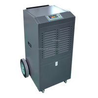 Nouveau déshumidificateur commercial et industriel portable 90L/D 220V pour usage domestique et sous-sol, avec minuterie intelligente, affichage numérique et grandes roues