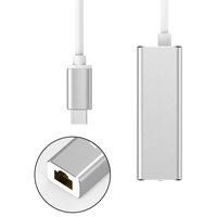 Adaptador LAN Ethernet Externo Tipo-C a RJ45 de 10/100 Mbps, Tarjeta de Red Cableada PCE08 para PC y Laptop