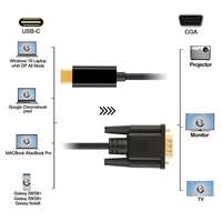 Câble USB C Type C vers VGA de 1,8 m, 1080P 60Hz, USB 3.1 vers VGA pour MacBook Pro, écran TV, projecteur