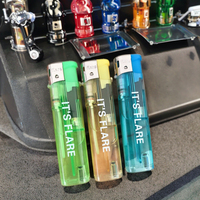 Briquet Électronique Jetable Haopai 75mm & 80mm Slim Encendedors Briquets à Gaz pour Fumer Électronique