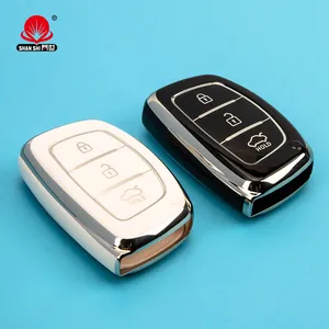 New Design Wholesale Durable Anti-skid for Hyundai it25 it35 Elantra car key case with silver edge tpu key cover