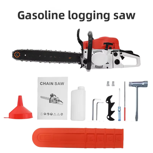 Motosierra de Gasolina de Alta Potencia de 20 Pulgadas, 58CC, Roja y Blanca, Multifuncional, Modelo 58 Rojo y Blanco - Product Image 3