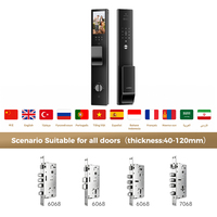 LNDU H02 NFC 3D Face Recognition Palm Vein Wifi Digital Fingerprint Biometric Electronic Double Sided Smart Security Door Lock