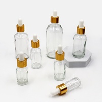 Botellas de Vidrio con Gotero y Logotipo Personalizado Serigrafiado para Suero para el Cuidado de la Piel y Aceite Esencial - 5ml/10ml/15ml/20ml/30ml/50ml/100ml