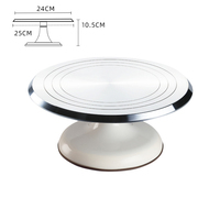 12 pouces outils de cuisson en alliage d'aluminium gâteau d'anniversaire plateau tournant en plastique céramique plateau tournant en verre fleur Table de montage