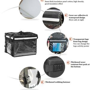 Sac isotherme souple en polyester grande capacité, imperméable, portable, avec bandoulière, pour livraison de repas, fermeture éclair à motif lettre - Product Image 3