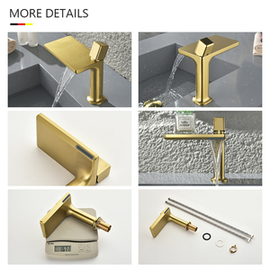 Robinet <span class=keywords><strong>de</strong></span> salle <span class=keywords><strong>de</strong></span> bain à trou unique monté sur pont en or brossé robinet <span class=keywords><strong>de</strong></span> <span class=keywords><strong>fontaine</strong></span> à compteur avec noyau <span class=keywords><strong>de</strong></span> valve en céramique accessoires <span class=keywords><strong>de</strong></span> salle <span class=keywords><strong>de</strong></span> bain - Product Image 3