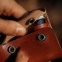Kit portable d'épices en cuir de vachette, style ferme, toutes saisons, pour camping en extérieur, barbecue, rangement d'assaisonnements, outil de survie, cuisine