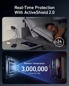 <span class=keywords><strong>Anker</strong></span> 737 GaNPrime <span class=keywords><strong>120W</strong></span> PPS Cargador de pared rápido de 3 puertos Diseño plegable compacto - Product Image 3