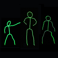 Nouveauté EL fil bricolage LED vêtements de danse accessoires de vêtements lumineux pour scène Performance Costume Flexible nouvel an fête fournitures