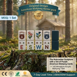 Juego de Mahjong Americano de Acrílico, Resistente al Agua, con Diseño de Oso y Joker, <span class=keywords><strong>para</strong></span> Campamento y Glamping, Resistente a los Rayos UV, OEM/MOQ - Product Image 1